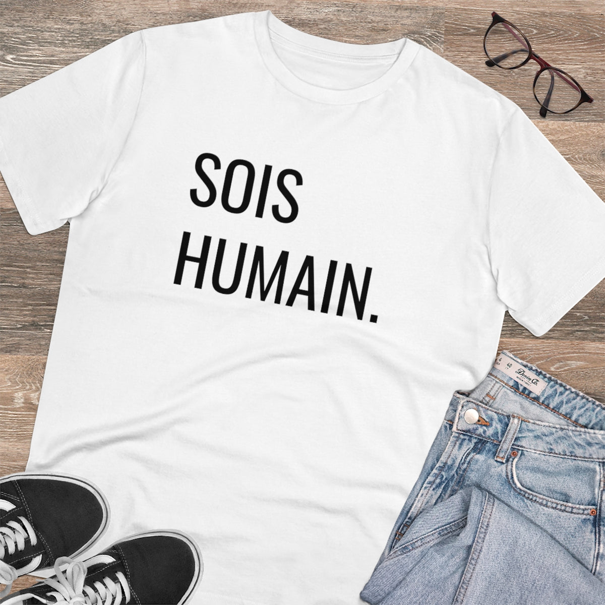 SOIS HUMAIN. - Organic Creator T-shirt - Unisex